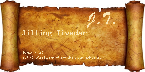 Jilling Tivadar névjegykártya